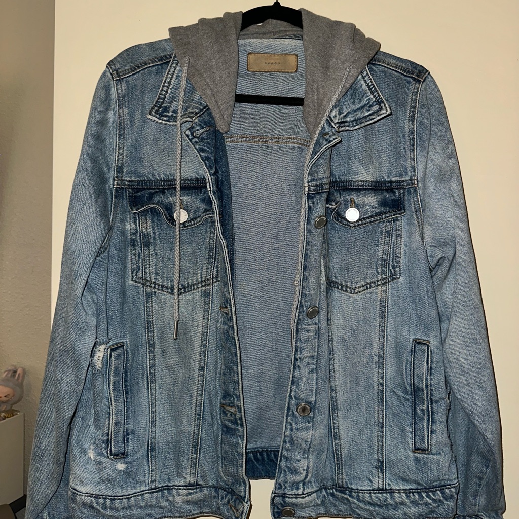 Blank Nyc Denim Jacket With Removable Hood
